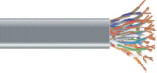 The accompanying figure shows a coaxial cable, in which pairs of copper wires are insulated with a plastic coating and twisted together.