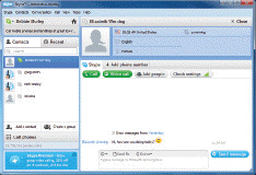 <strong> The program in the accompanying figure allows you to ____.</strong> A) search the Web B) blog C) instant message and video chat D) upload databases to share with other users