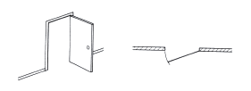<strong> The accompanying figure shows a(n) ____ door.</strong> A) swing B) sliding C) accordion D) bi-fold