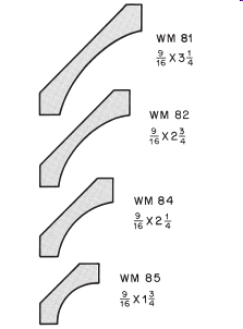 What shape of wood molding is shown in the accompanying figure?