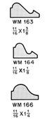 What shape of wood molding is shown in the accompanying figure?