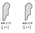 What shape of wood molding is shown in the accompanying figure?