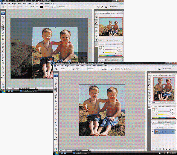 <strong> ____ an image creates a focal point and reduces the file size, as shown in the accompanying figure.</strong> A) Scanning B) Positioning C) Cropping D) Resizing