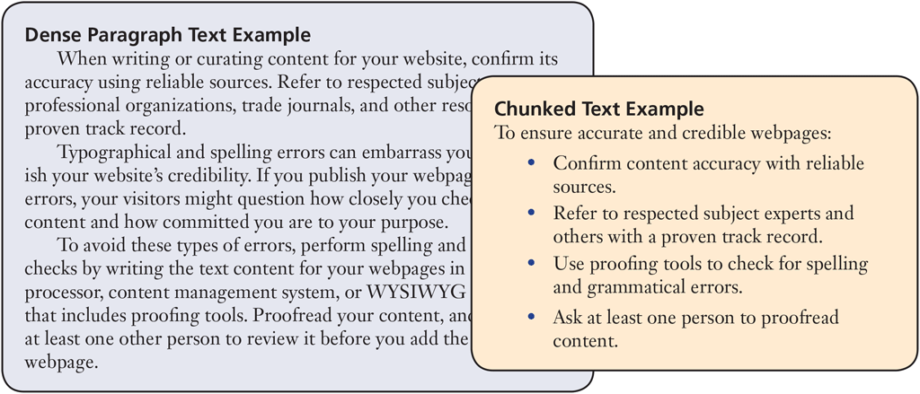 <strong> In the above image, the text on the right is written to ensure ______.</strong> A)SEO B)RWD C)scannability D)searchability