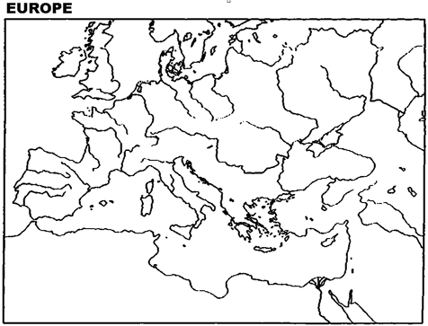 Instructions: Please use this outline map of Europe to answer the question(s). Locate and label the following centers of trade in the High Middle Ages: Champagne, Constantinople, Flanders, and Italy.