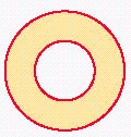 Represent the area of the shaded region in the following figure. The length of a radius of the smaller circle is x , and the length of a radius of the larger circle is 8 x . Please enter pi to write the symbol \pi .