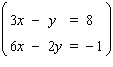 Solve the system of equations.