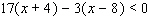 Solve the inequality and express the solution set using interval notation.
