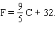 The temperatures for a 24-hour period ranged between 13 o F and 5 o F, inclusive. What was the range in Celsius degrees? ( Use ). Please enter your answer in interval notation.