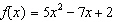 Find the vertex of .